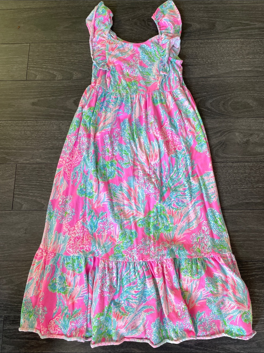 Lilly Pulitzer Pink and Aqua Floral Dress
